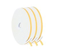 Logei Nastro sigillante autoadesivo, in gomma, per porte e finestre, in gommapiuma, per isolamento acustico, collisione (6 mm (L) x 3 mm (D)/15 m)
