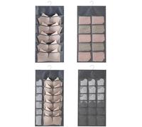 logei Organizer per biancheria intima, da appendere, organizer per reggiseno, tasche a rete con 45 tasche, pieghevole, salvaspazio, organizer da appendere in tessuto, per panty, reggiseni, cravatte
