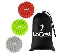 Logest Set di 3 palline per massaggio ai piedi, per terapia dei punti trigger, riabilitazione degli infortuni e massaggio profondo dei tessuti, previene la rigidità e migliora la forza, palline in