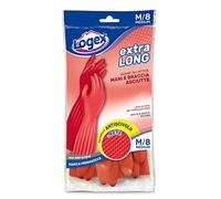LOGEX PROFESSIONAL Guanti in lattice Extralong tg. M Rosso
