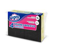 LOGEX SPUGNABELLA CON IMPUGNATURA SALVA UNGHIE GIALLO/VERDE CF. 4 PZ