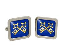 Loggia massonica Treasurer Gemelli Quadrati IN Cromata Scatola