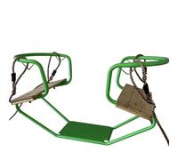 Loggyland Altalena doppia per 2 bambini (verde erba)