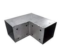 Loggyland Connettore per Legno ~ Connettore ad Angolo ~ Connettori Post per 2 x Kantholzbalken 70 x 70 mm ~ Zincato a Caldo