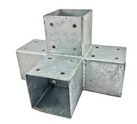 Loggyland Connettore per Legno, Connettore ad Angolo, Connettori Post per 4 x Kantholzbalken 70 x 70 MM