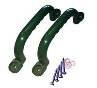 Loggyland Maniglie di alta qualità verde (2 pezzi) - Maniglie di alta qualità per torre di gioco e scalata - Resistente alle intemperie e stabile