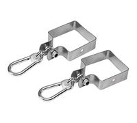 Loggyland Set 2 Oscillante Quadrangolare 10x10cm Altalena Intorno per Legname con Moschettone per Appendere per Il Altalena Seggiolino