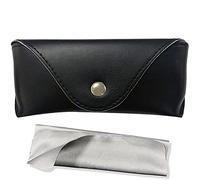 LogHog Custodia portatile in pelle morbida e semi-rigida per occhiali da sole Marrone/nero, M