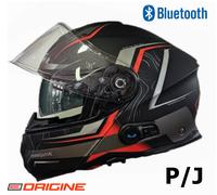 Logic BT Path Casco Modulare Origine con Bluetooth 22.06 - Black Fluo Red