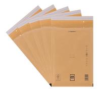 LOGIC PACK 100 Buste Imbottite Marroni per Spedizioni, Buste in Carta Kraft Avana con Pluriball Rinforzato, Carta FSC Autosigillante, Ideali per Vinted, E-commerce, Libri, Formati da F6 240 x 350 mm
