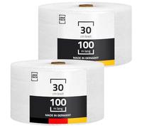 LOGIC PACK 2x Pluriball per Imballaggio e Spedizioni - 100 m x 30 cm - Rotolo di carta bolla perforata per Protezione, Imbottitura, Confezionamento Oggetti, Trasporto