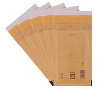 LOGIC PACK 50 Buste Imbottite Marroni per Spedizioni, Buste in Carta Kraft Avana con Pluriball Rinforzato, Carta FSC Autosigillante, Ideali per Vinted, E-commerce, Libri, Formati da B2 140 x 225 mm