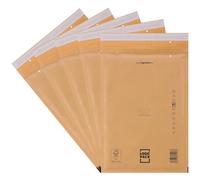 LOGIC PACK 50 Buste Imbottite Marroni per Spedizioni, Buste in Carta Kraft Avana con Pluriball Rinforzato, Carta FSC Autosigillante, Ideali per Vinted, E-commerce, Libri, Formati da G7 250 x 350 mm