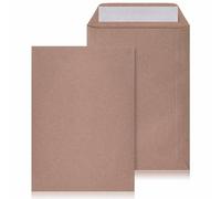 LOGIC PACK 500 Buste per lettere commerciali DIN B5 (176 x 250 mm) Marroni Autoadesive senza finestra - Carta Kraft