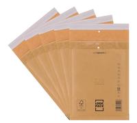 LOGIC PACK 800 Buste Imbottite Marroni per Spedizioni, Buste in Carta Kraft Avana con Pluriball Rinforzato, Carta FSC Autosigillante, Ideali per Vinted, E-commerce, Libri, Formati da C3 170 x 210 mm