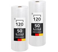 LOGIC PACK Pluriball Imballaggio, Rotolo Millebolle 120cm x 50m, 2 Pezzi | Doppio strato ad alta densità, protezione antiurto per oggetti fragili, 100% riciclabile, ideale per traslochi e spedizion