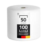 LOGIC PACK Rotolo Polietilene Espanso 2mm 50m², Tappetino Sottopavimento per Laminato e Parquet, Isolamento Acustico 20dB e Termico, Rotolo per Imballaggio e Trasloco - 0,5 m x 100 m