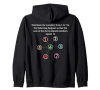 Logic Puzzle Math Tee - Clever Brain Teaser Top Felpa con Cappuccio