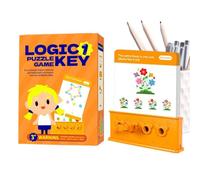 Logic Puzzles for Kids Logic Key - Matching Educational Toys Interactive | Interactive Early Educational Keys for Kids Boys Home Travel | Homeschool Preschool Kindergarten Classroom Birthday Holiday