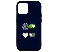 Logica del cervello sopra l'emozione fuori dal design minimalista stile nerd Custodia per iPhone 12/12 Pro