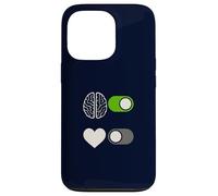 Logica del cervello sopra l'emozione fuori dal design minimalista stile nerd Custodia per iPhone 13 Pro