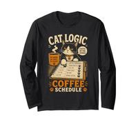 Logica Gatto Programma caffè Rituale Mattutino Proprietario Maglia a Manica