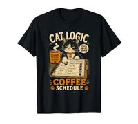 Logica Gatto Programma caffè Rituale Mattutino Proprietario Maglietta