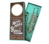 Logica Giochi - 9 Anelli di Pechino - Rompicapo in Metallo - Difficoltà 5/6 Incredibile - Serie Viaggiatori