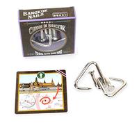 LOGICA GIOCHI Art. Chiodi di Bangkok - Rompicapo in Metallo - Difficoltà 4/6 Estremo - Serie Viaggiatori da Collezione