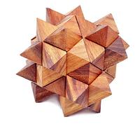 LOGICA GIOCHI Art. Duodecedro XL - Rompicapo 3D ad Incastro in Legno - Difficoltà 4/6 Estremo - Serie Leonardo da Vinci