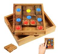 LOGICA GIOCHI Art. Fuga dalla Prigione - Khun Phaen - Klotski - Rompicapo in Legno - 16 Giochi in 1 - Difficoltà Miste