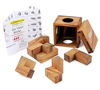 Logica Giochi art. I Mattoni di Da Vinci - Rompicapo 3D ad Incastro in Legno - 100 Rompicapo in 1 - Cubo Soma - Collezione Leonardo da Vinci