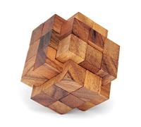 Logica Giochi art. Mega Pietra Molare - Rompicapo 3D ad Incastro in Legno - Difficoltà 5/6 Incredibile - Serie da Collezione Leonardo da Vinci