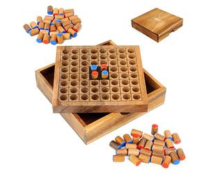 Logica Giochi art. Othello - Gioco da Tavolo in Legno in Legno Prezioso - Gioco Strategico per 2 Giocatori - Scatola Richiudibile - Versione da Viaggio