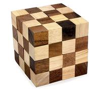 Logica Giochi Arte. Anaconda - Puzzle 3D in legno pregiato, Difficoltè 5/6 Incredibile collezione Leonardo da Vinci