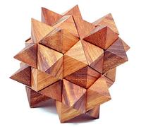 Logica Giochi Arte. Duodecedro M - Puzzle 3D in legno pregiato, difficoltà 4/6, collezione Leonardo da Vinci