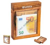 Logica Giochi - Cassaforte con trucco M - Puzzle in legno pregiato, scatola segreta - Diffiicoltà 5/6 Incredibile - Collezione Leonardo da Vinci
