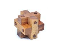 Logica Giochi - Cubo Inchiodato - Rompicapo 3D ad Incastro in Legno - Difficoltà 3/6 Difficile - Collezione Leonardo