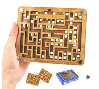 Logica Giochi - Labirinto di Cnosso - Rompicapo Labirinto in Legno - Difficoltà 5/6 Incredibile - Serie Euclide