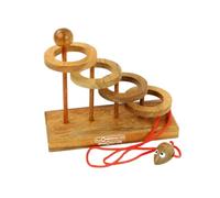 Logica Giochi - Libera Il Topino - Rompicapo in Legno con Le Corde - Difficoltà 4/6 Estremo - Collezione Leonardo