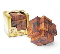 Logica Giochi - Mega Pietra Molare 18 pz - Rompicapo 3D ad Incastro in Legno - Difficoltà 5/6 Incredibile - Collezione Leonardo da Vinci