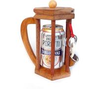Logica Giochi - Non per alcolisti Birra - Puzzle Porta Birra in legno pregiato - Difficoltà ESTREMO 4/6 - Collezione Leonardo