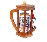 LOGICA GIOCHI Art. Non per Alcolisti Birra - Rompicapo Portalattina in Legno per Birra - Difficoltà 4/6 Estremo - Serie Leonardo da Vinci