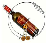 LOGICA GIOCHI - Non per Alcolisti Metallo - Rompicapo Portabottiglia in Metallo - Difficoltà 4/6 Estremo - Collezione Leonardo