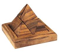 Logica Giochi - Piramide 9 pz - Rompicapo in Legno ad Incastro - Difficoltà 3/6 Difficile - Collezione Leonardo
