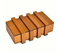 Logica Giochi - Scrigno di Pandora 4 Passi - Scatola Segreta - Rompicapo in Legno - Difficoltà 3/6 Difficile - Collezione Leonardo