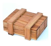 Logica Giochi art. SCRIGNO DI PANDORA M - Rompicapo in Legno - Scatola Segreta - Difficoltà 3/6 DIFFICILE - Serie da Collezione Leonardo da Vinci