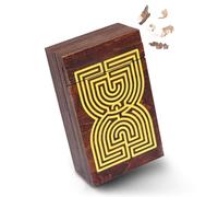 Logica Giochi - Scrigno Labirinto - Rompicapo In Legno - Scatola Segreta - Difficoltà 5/6 Incredibile - Collezione Leonardo