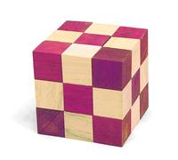 Logica Giochi - Serpentino Rosso - Rompicapo In Legno 3D - Il serpente che diventa un cubo - Difficoltà 4/6 ESTREMO - Collezione Leonardo