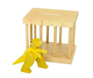 Logica Giochi - T-Rex In Gabbia - Rompicapo in Legno 3D - Difficoltà 4/6 Estremo - Tema Dinosauri